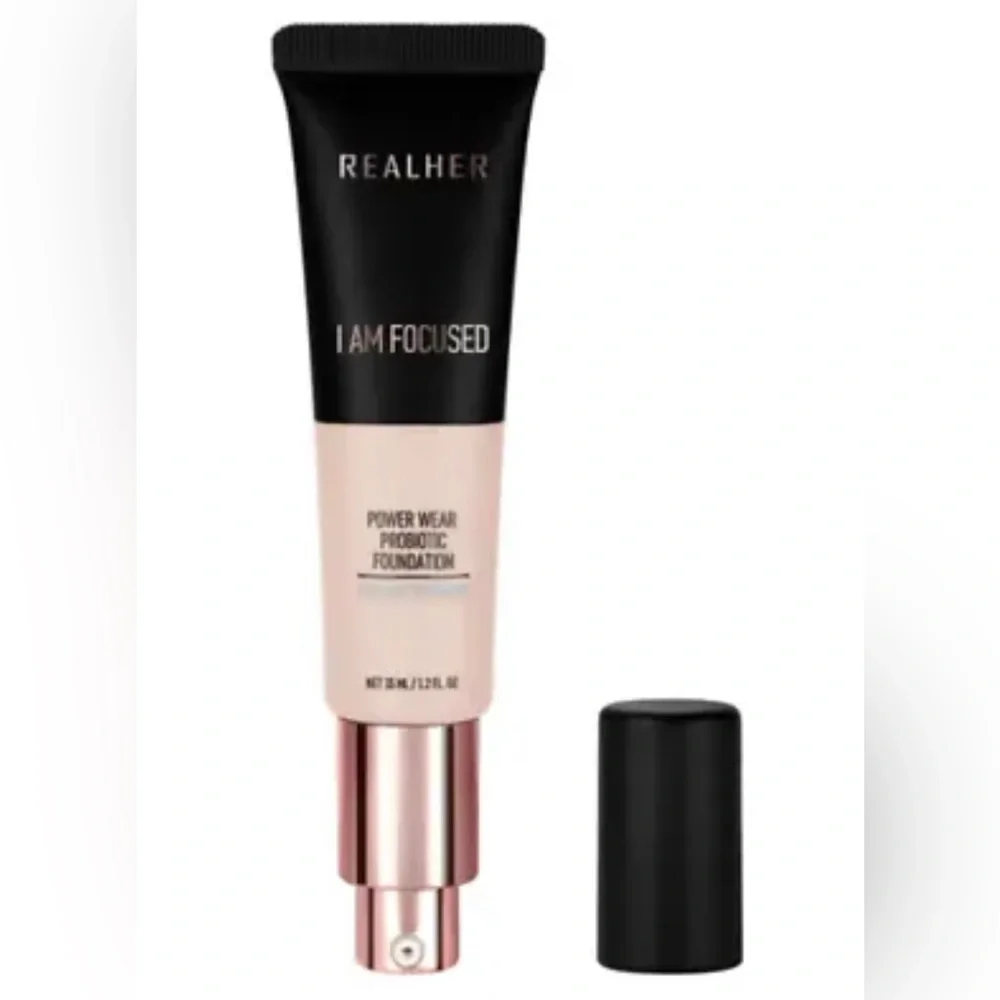 NEW Realher Power Wear Probiotic Foundation I Am Focused (Fair Ivory) 1.2 Ounces